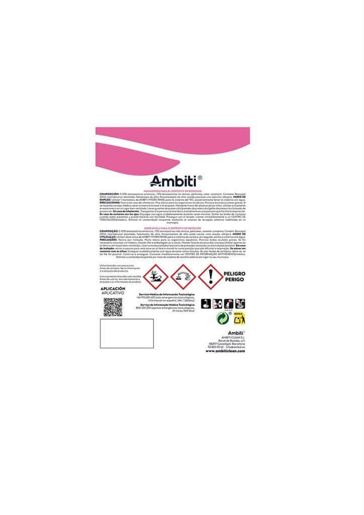Foto 2 AMBITI WC RINSE - Monodosis 15u.