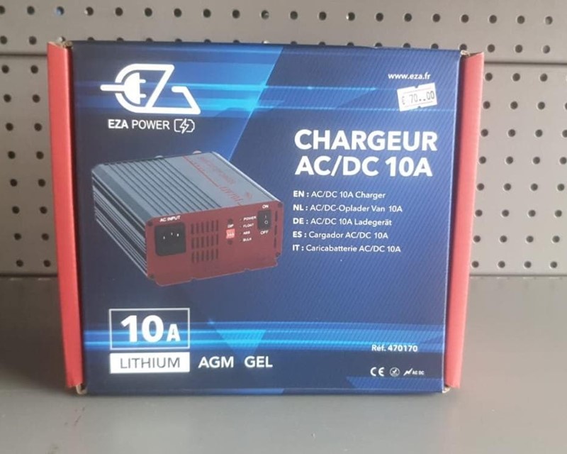 CARGADOR  AC/DC 10A GEL AGM LITHIUM