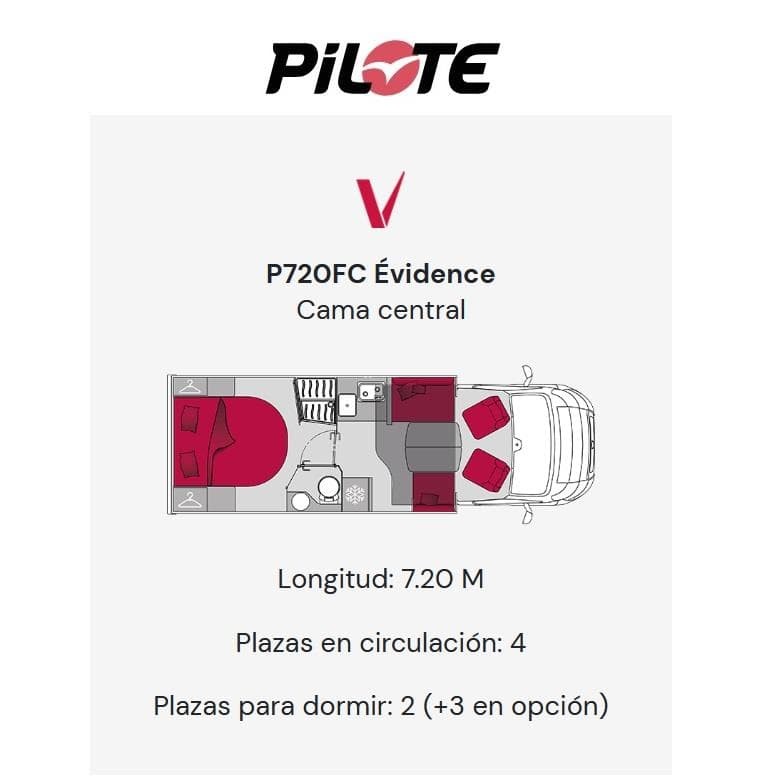 Foto 1 RESERVA TU NUEVA PILOTE EVIDENCE P720 FC