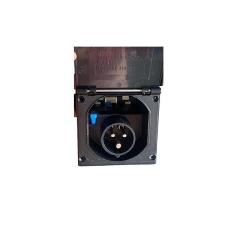 TOMA EXTERIOR DE 220V CON TAPA NEGRA